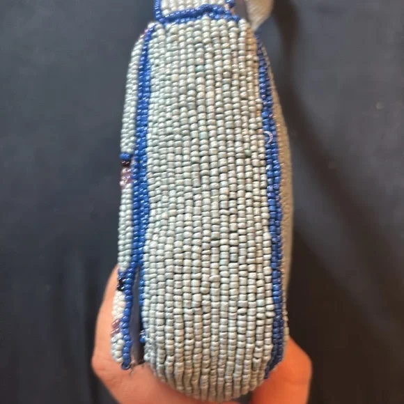 NWT Viral Handcrafted in India Sardine Fish Beaded Purse